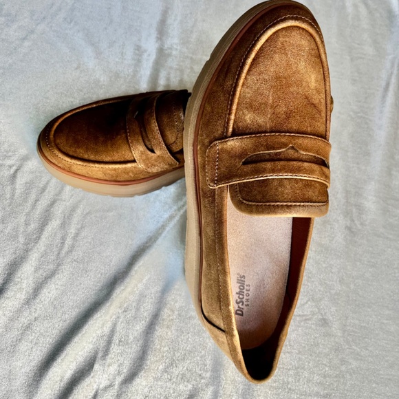 Dr. Scholl’s Platform Loafers Women Size 10 Tan - Picture 2 of 11